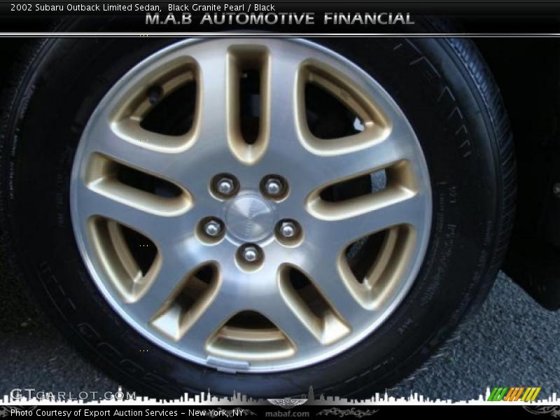 Black Granite Pearl / Black 2002 Subaru Outback Limited Sedan