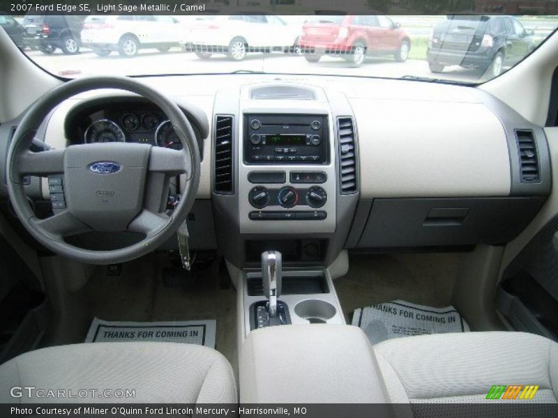 Light Sage Metallic / Camel 2007 Ford Edge SE