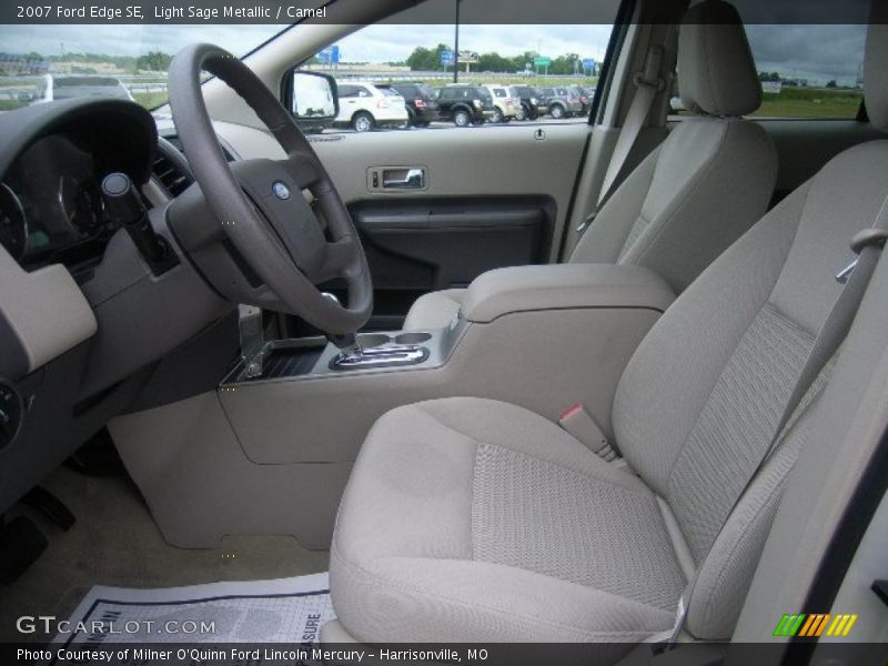 Light Sage Metallic / Camel 2007 Ford Edge SE