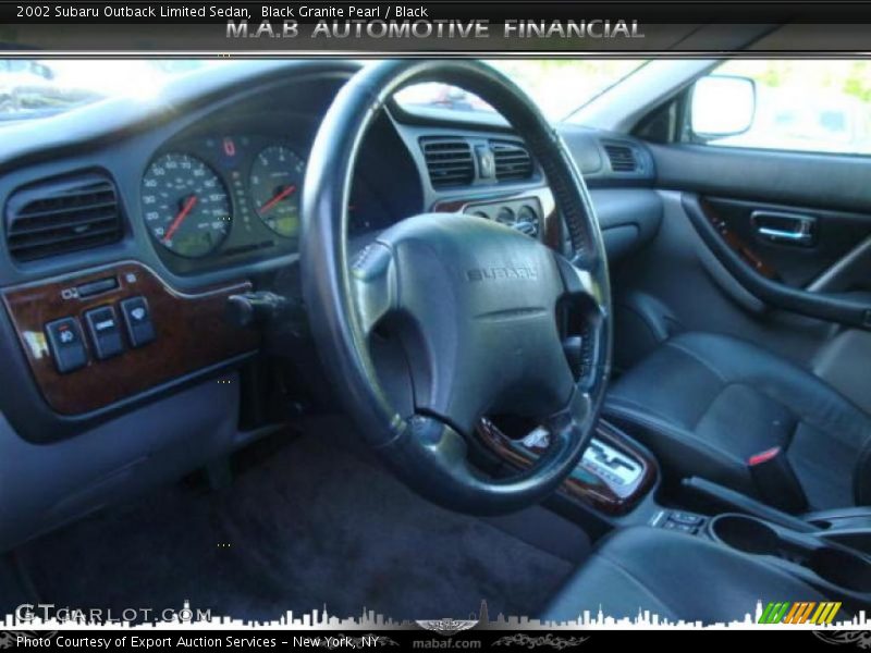 Black Granite Pearl / Black 2002 Subaru Outback Limited Sedan
