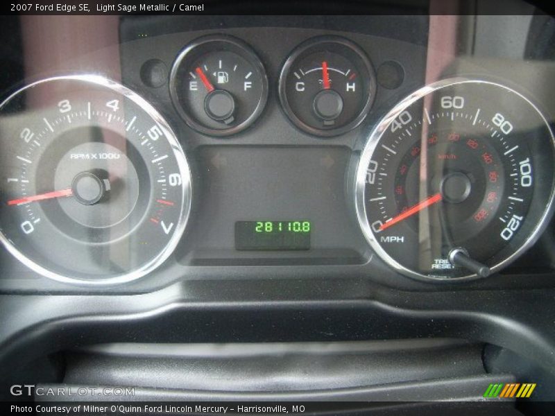 Light Sage Metallic / Camel 2007 Ford Edge SE