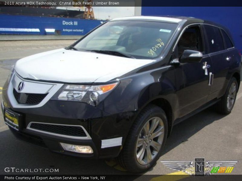 Crystal Black Pearl / Umber Brown 2010 Acura MDX Technology