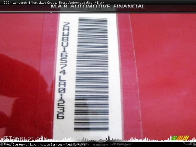 Rosso Andromeda (Red) / Black 2004 Lamborghini Murcielago Coupe