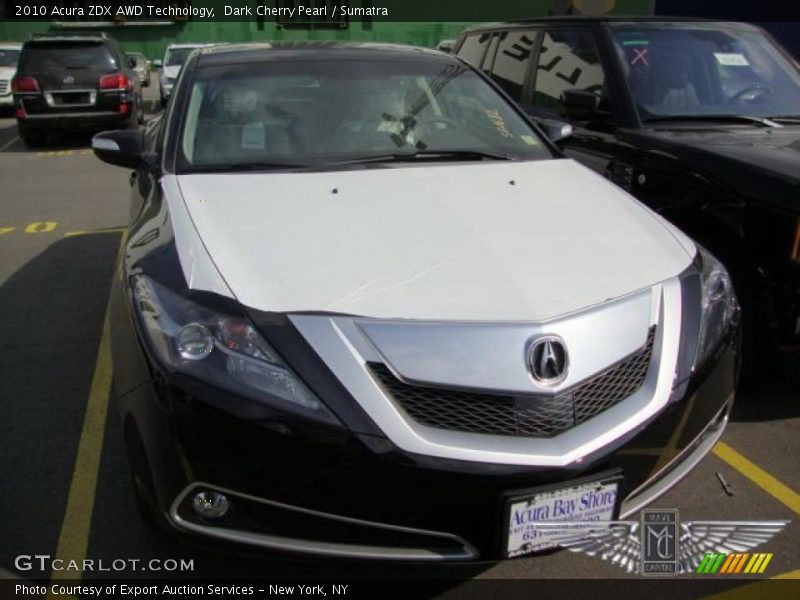 Dark Cherry Pearl / Sumatra 2010 Acura ZDX AWD Technology