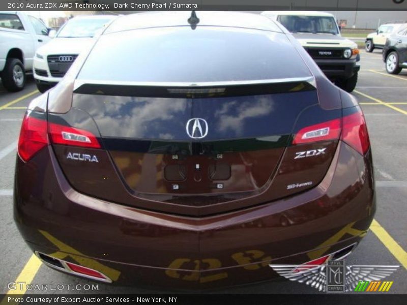 Dark Cherry Pearl / Sumatra 2010 Acura ZDX AWD Technology