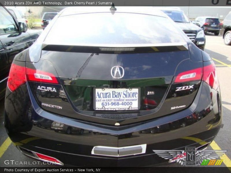 Dark Cherry Pearl / Sumatra 2010 Acura ZDX AWD Technology