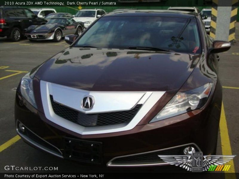 Dark Cherry Pearl / Sumatra 2010 Acura ZDX AWD Technology