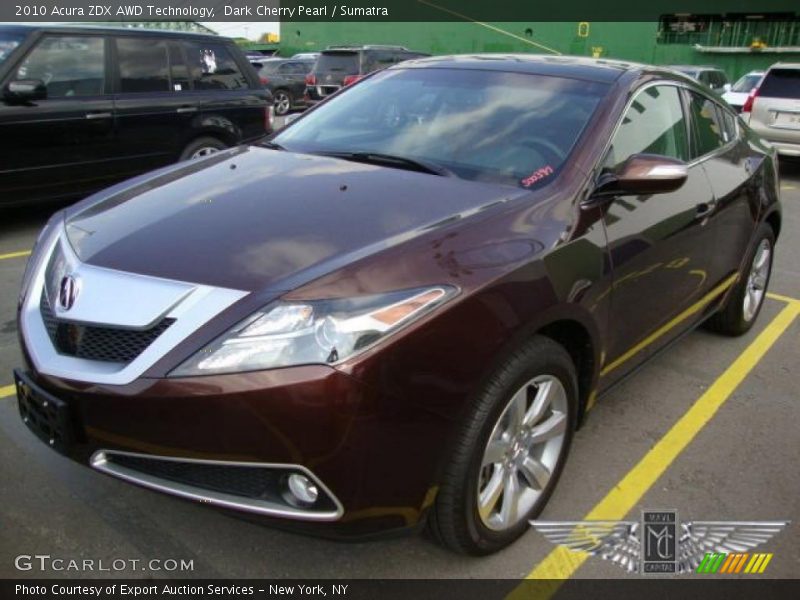Dark Cherry Pearl / Sumatra 2010 Acura ZDX AWD Technology
