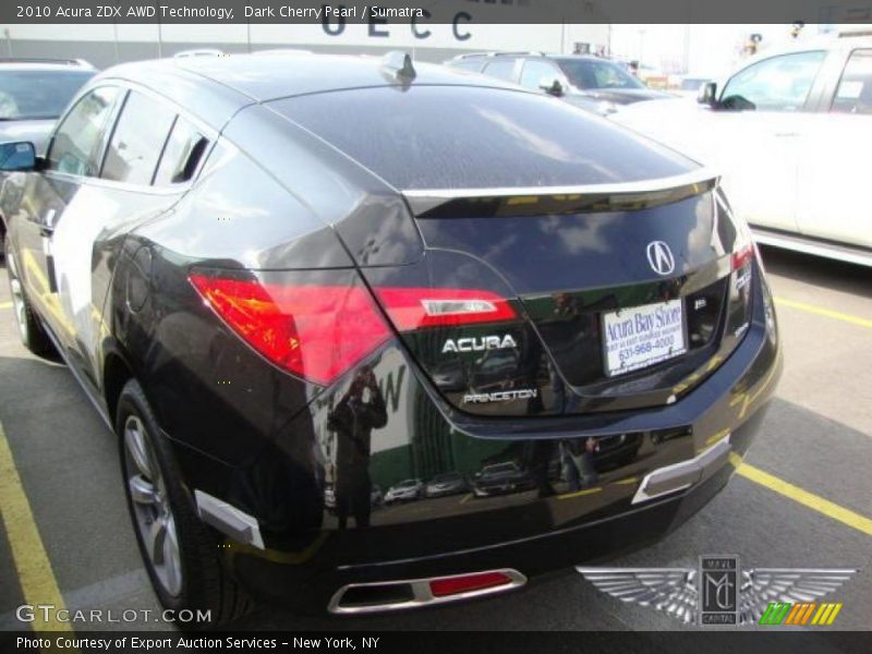 Dark Cherry Pearl / Sumatra 2010 Acura ZDX AWD Technology
