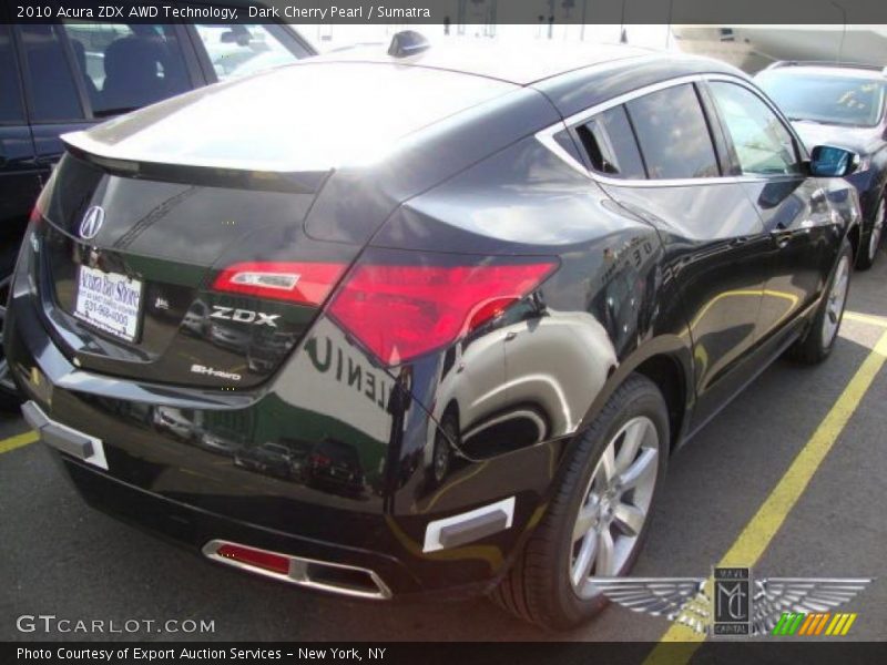 Dark Cherry Pearl / Sumatra 2010 Acura ZDX AWD Technology