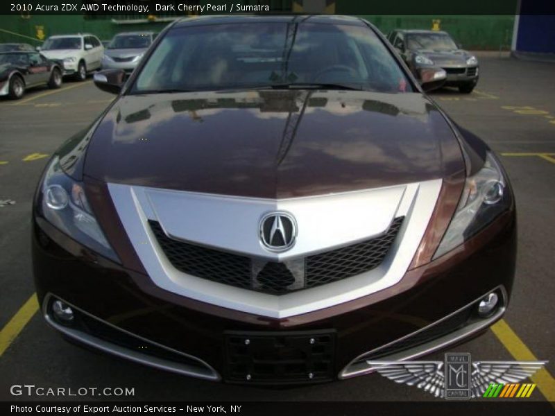Dark Cherry Pearl / Sumatra 2010 Acura ZDX AWD Technology