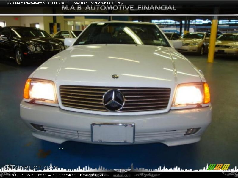 Arctic White / Gray 1990 Mercedes-Benz SL Class 300 SL Roadster