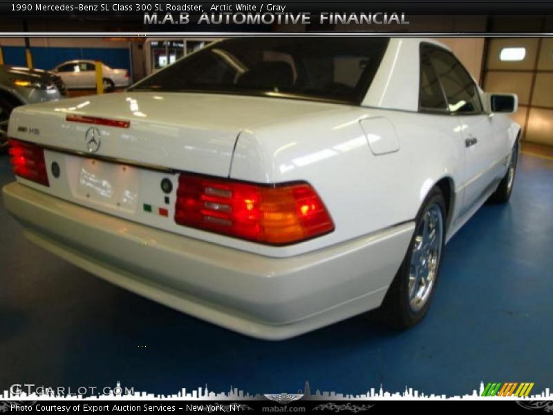 Arctic White / Gray 1990 Mercedes-Benz SL Class 300 SL Roadster