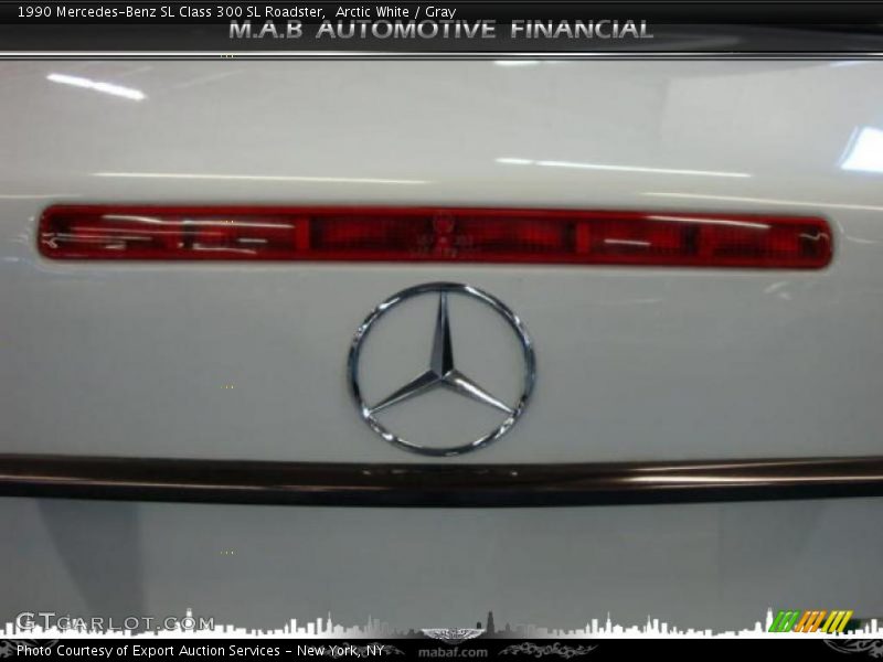 Arctic White / Gray 1990 Mercedes-Benz SL Class 300 SL Roadster