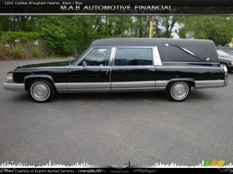 Black / Blue 1992 Cadillac Brougham Hearse