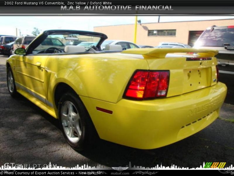 Zinc Yellow / Oxford White 2002 Ford Mustang V6 Convertible