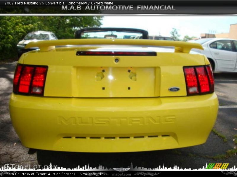 Zinc Yellow / Oxford White 2002 Ford Mustang V6 Convertible