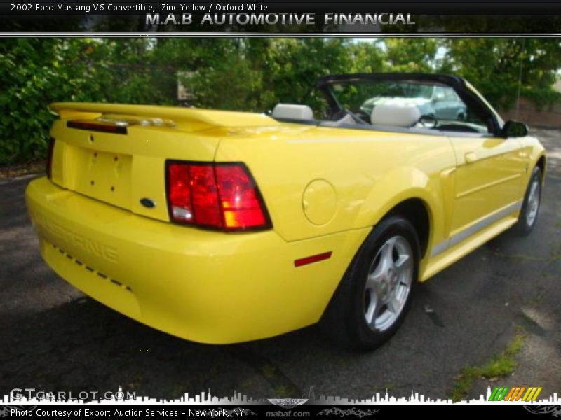Zinc Yellow / Oxford White 2002 Ford Mustang V6 Convertible
