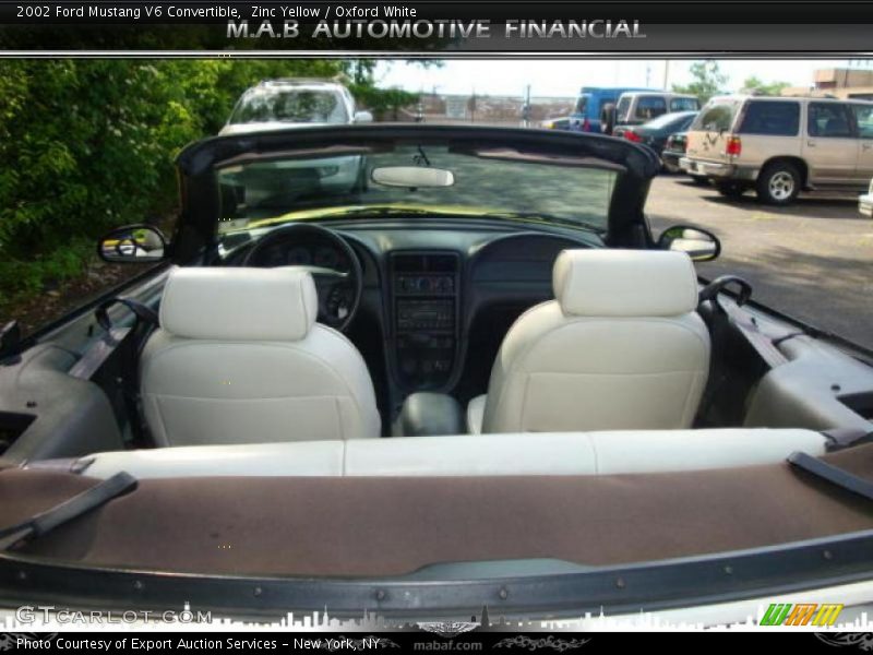 Zinc Yellow / Oxford White 2002 Ford Mustang V6 Convertible