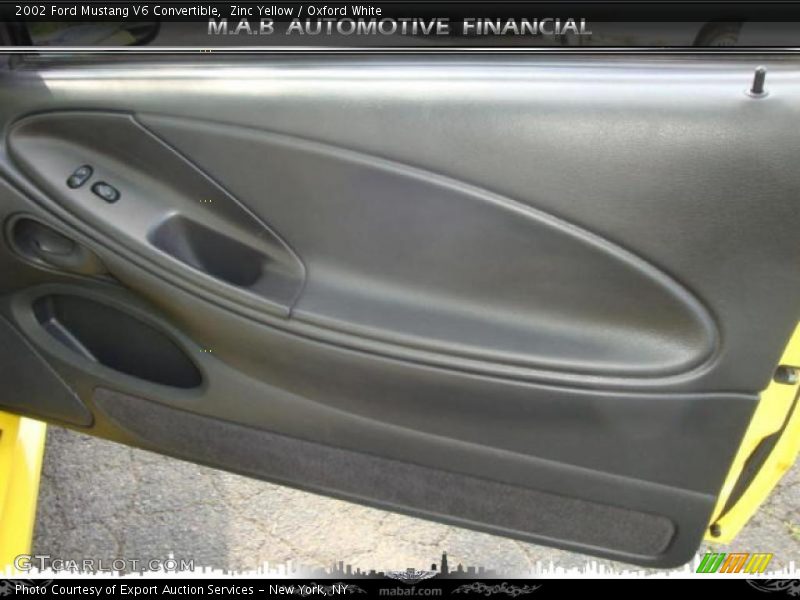 Zinc Yellow / Oxford White 2002 Ford Mustang V6 Convertible