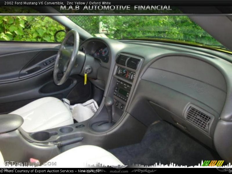 Zinc Yellow / Oxford White 2002 Ford Mustang V6 Convertible