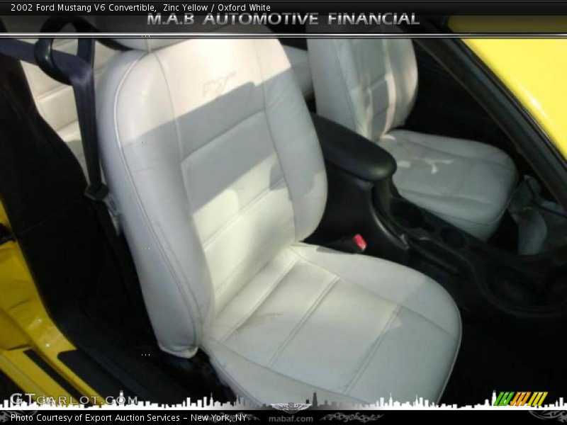 Zinc Yellow / Oxford White 2002 Ford Mustang V6 Convertible