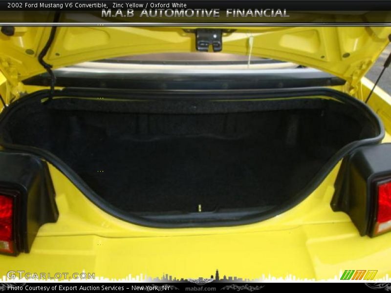 Zinc Yellow / Oxford White 2002 Ford Mustang V6 Convertible