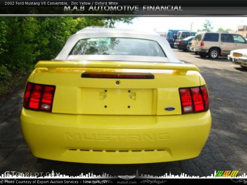 Zinc Yellow / Oxford White 2002 Ford Mustang V6 Convertible