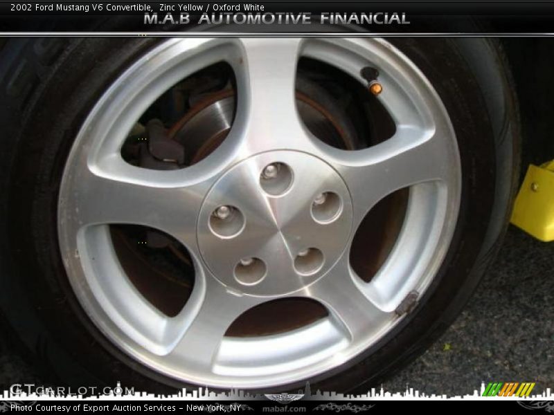 Zinc Yellow / Oxford White 2002 Ford Mustang V6 Convertible