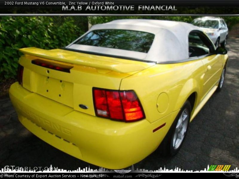 Zinc Yellow / Oxford White 2002 Ford Mustang V6 Convertible