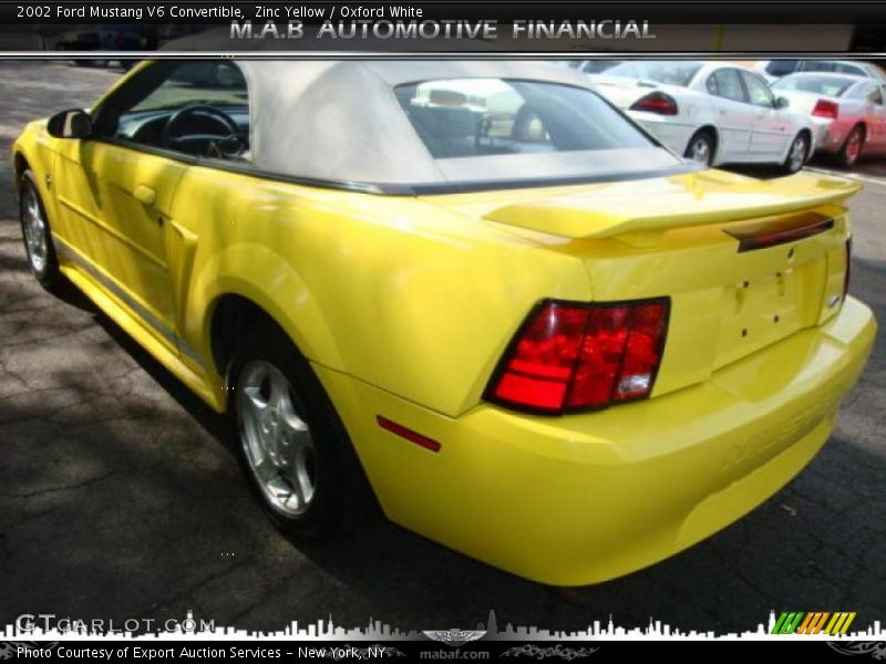 Zinc Yellow / Oxford White 2002 Ford Mustang V6 Convertible