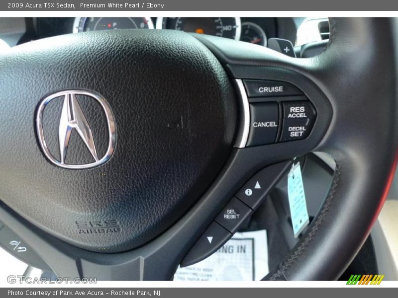 Premium White Pearl / Ebony 2009 Acura TSX Sedan
