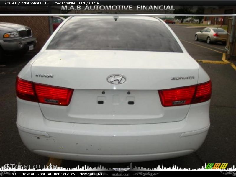 Powder White Pearl / Camel 2009 Hyundai Sonata GLS