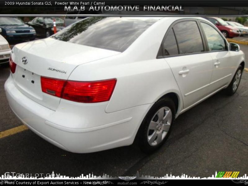 Powder White Pearl / Camel 2009 Hyundai Sonata GLS
