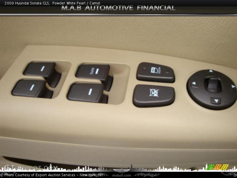 Powder White Pearl / Camel 2009 Hyundai Sonata GLS