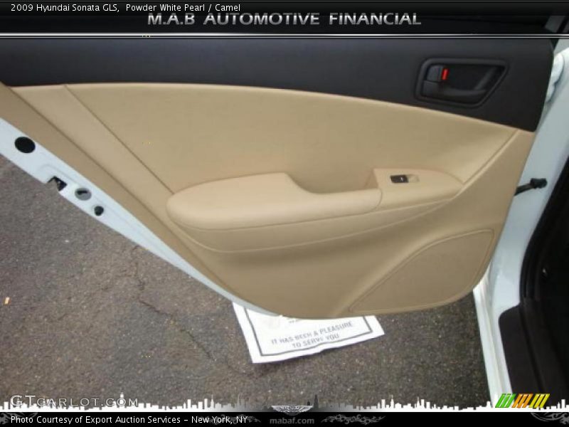 Powder White Pearl / Camel 2009 Hyundai Sonata GLS