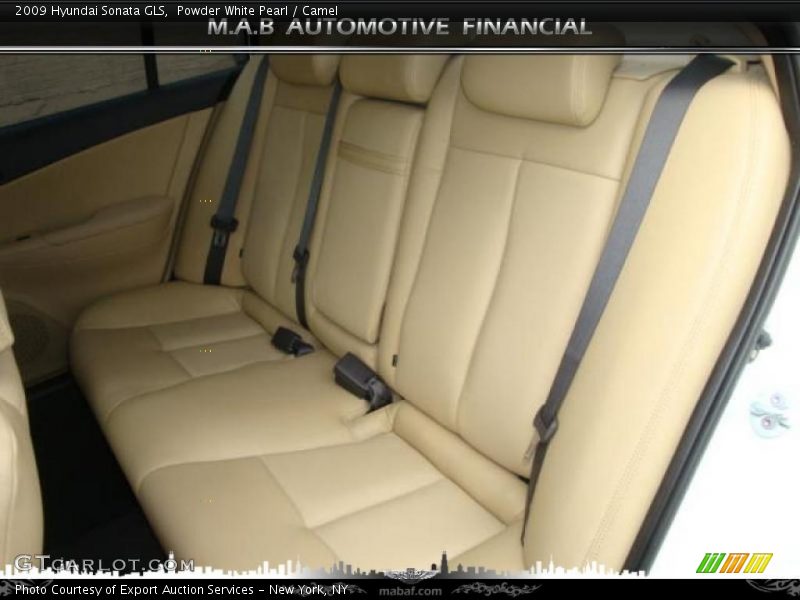 Powder White Pearl / Camel 2009 Hyundai Sonata GLS
