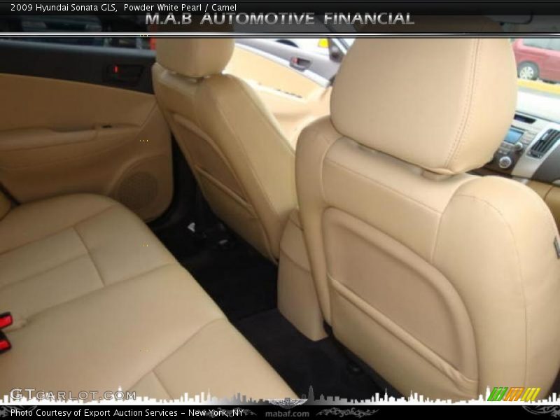 Powder White Pearl / Camel 2009 Hyundai Sonata GLS