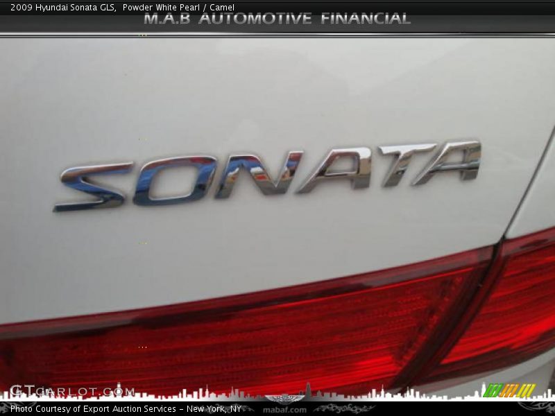 Powder White Pearl / Camel 2009 Hyundai Sonata GLS