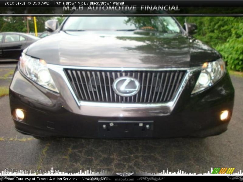 Truffle Brown Mica / Black/Brown Walnut 2010 Lexus RX 350 AWD