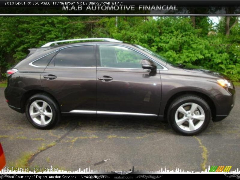 Truffle Brown Mica / Black/Brown Walnut 2010 Lexus RX 350 AWD
