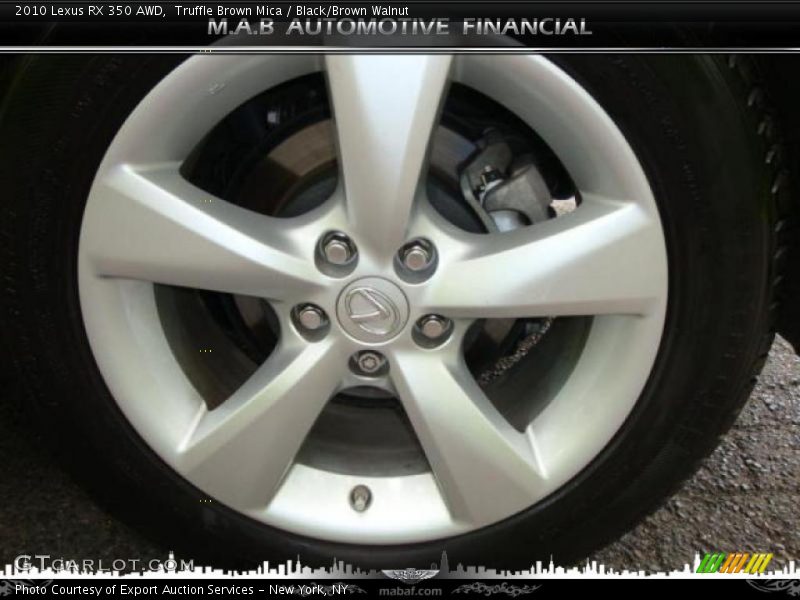 Truffle Brown Mica / Black/Brown Walnut 2010 Lexus RX 350 AWD