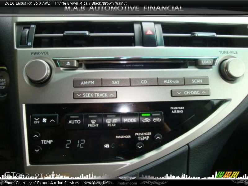 Truffle Brown Mica / Black/Brown Walnut 2010 Lexus RX 350 AWD