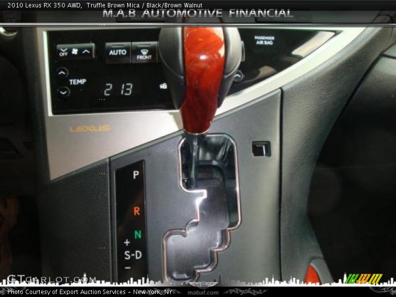 Truffle Brown Mica / Black/Brown Walnut 2010 Lexus RX 350 AWD