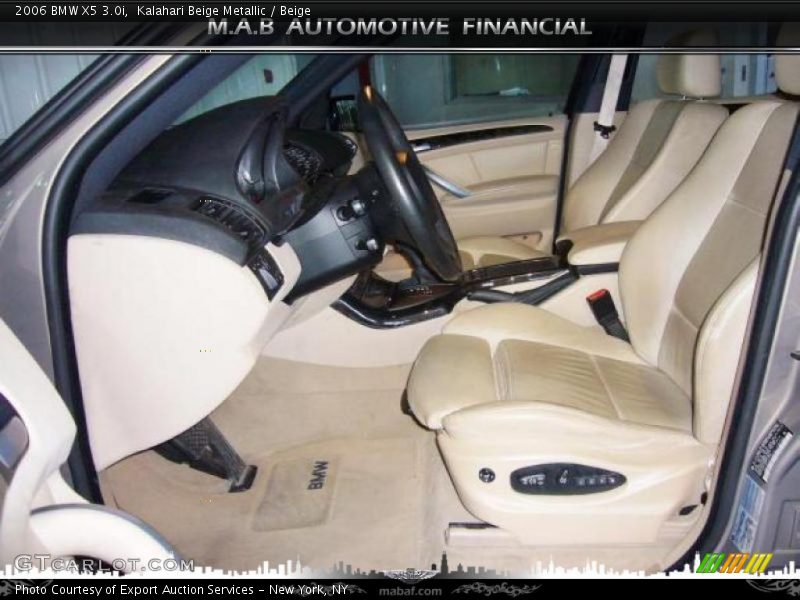 Kalahari Beige Metallic / Beige 2006 BMW X5 3.0i
