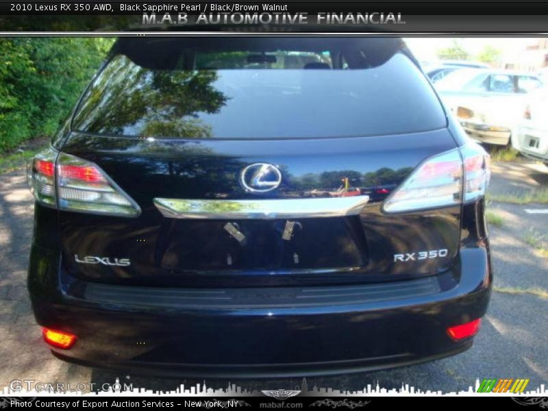 Black Sapphire Pearl / Black/Brown Walnut 2010 Lexus RX 350 AWD