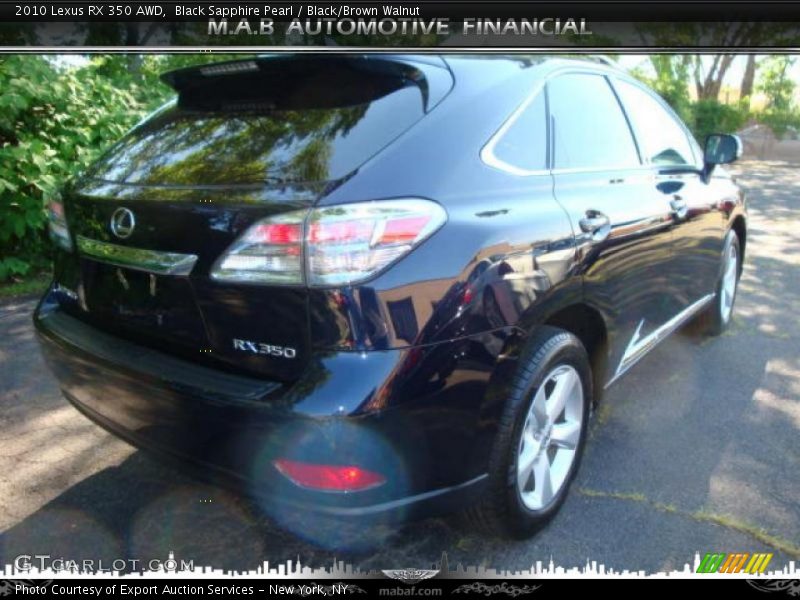 Black Sapphire Pearl / Black/Brown Walnut 2010 Lexus RX 350 AWD