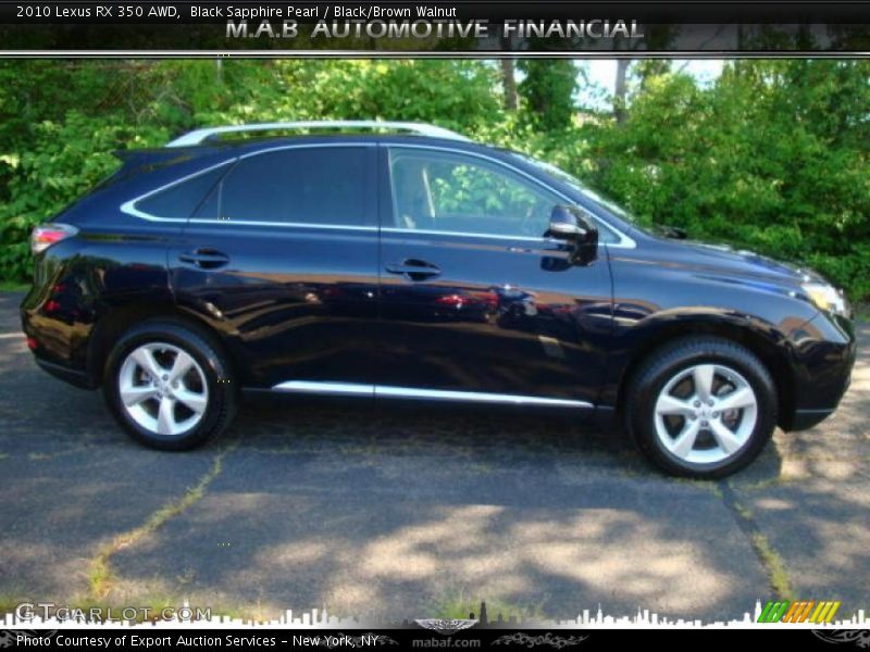 Black Sapphire Pearl / Black/Brown Walnut 2010 Lexus RX 350 AWD