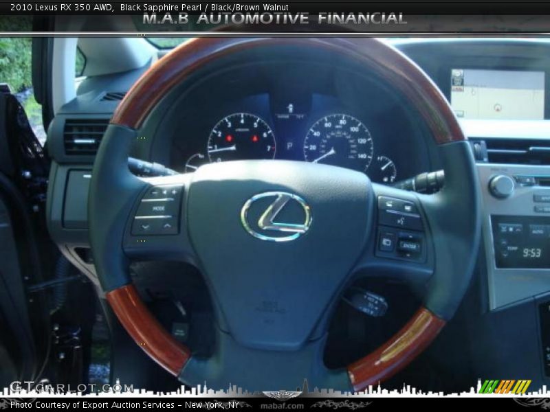 Black Sapphire Pearl / Black/Brown Walnut 2010 Lexus RX 350 AWD