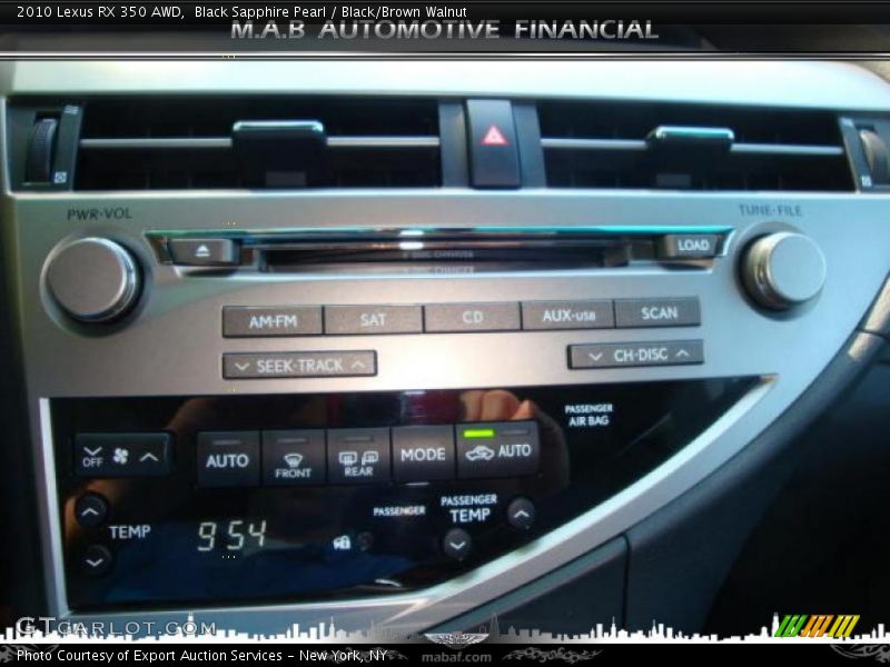 Black Sapphire Pearl / Black/Brown Walnut 2010 Lexus RX 350 AWD